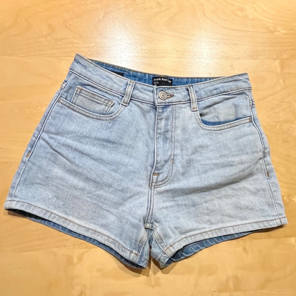 Frank & Oak Light Blue Jean Shorts